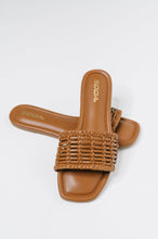 Load image into Gallery viewer, Stair Cognac Woven Slip On Sandal
