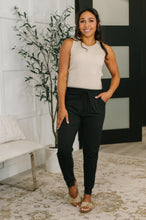 Load image into Gallery viewer, Sweat It High Waisted Joggers in Black

