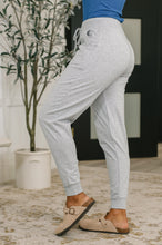 Load image into Gallery viewer, Sweat It High Waisted Joggers in Heather Grey
