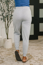Load image into Gallery viewer, Sweat It High Waisted Joggers in Heather Grey
