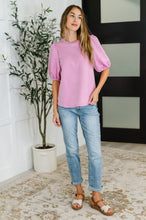 Load image into Gallery viewer, Textured Balloon Sleeve Blouse in Pink
