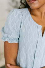 Load image into Gallery viewer, To Call My Own Textured Blouse in Powder Blue
