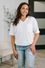 Load image into Gallery viewer, Together We're Unlimited Basic V-Neck Tee in Ivory
