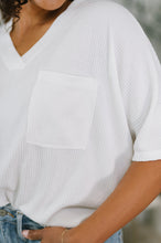 Load image into Gallery viewer, Together We're Unlimited Basic V-Neck Tee in Ivory
