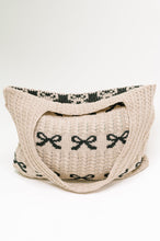 Load image into Gallery viewer, Topped With a Bow Knit Tote Bag
