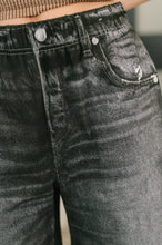 Load image into Gallery viewer, Zenim Printed High Waisted Shorts in Charcoal
