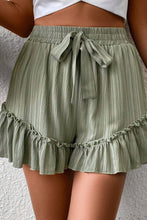 Load image into Gallery viewer, Ruffle Hem Textured Shorts
