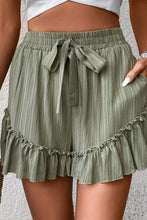 Load image into Gallery viewer, Ruffle Hem Textured Shorts
