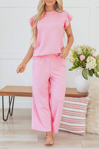 Pearl Beaded Top and Pants Set