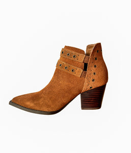 Elsa Leather Ankle Boot in Tan