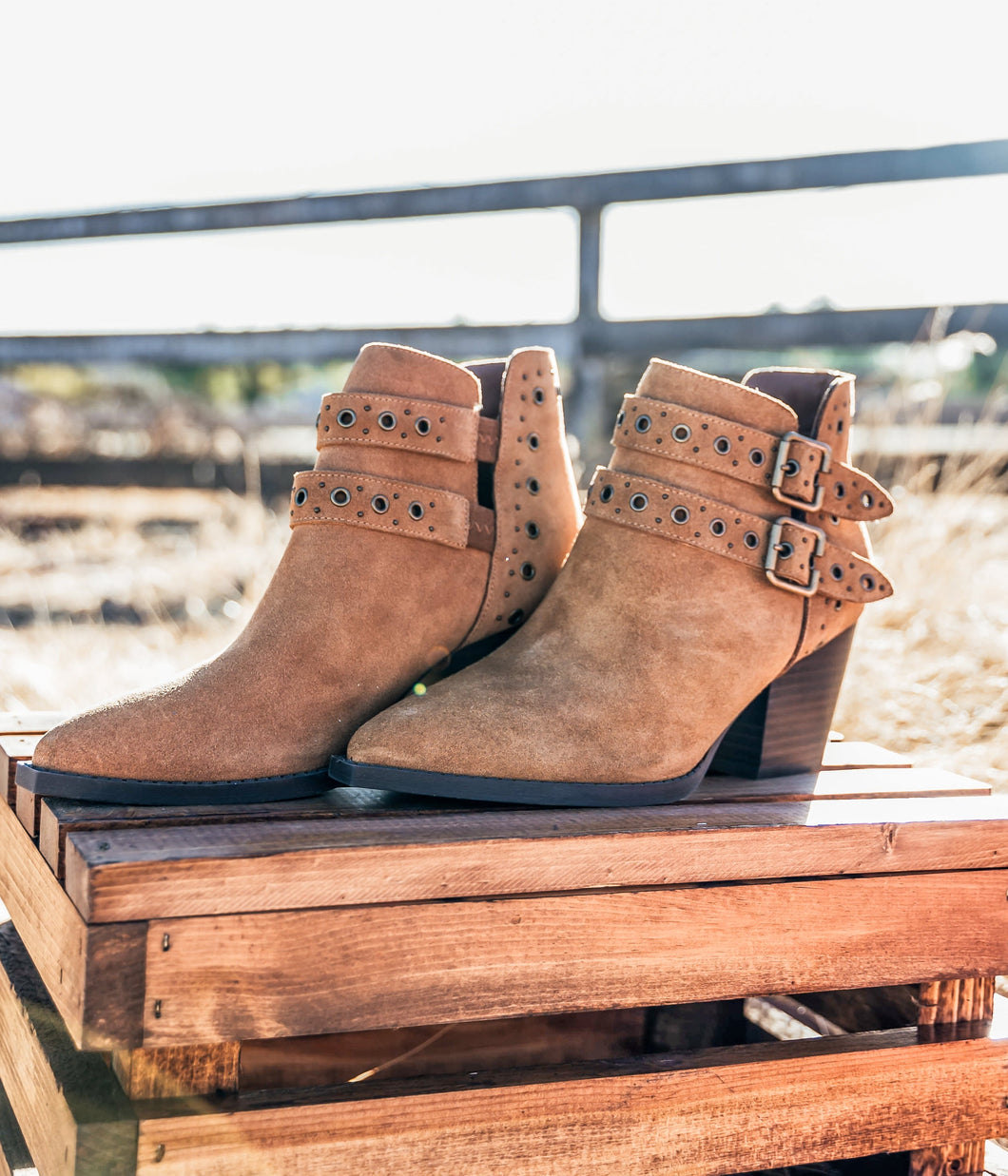 Elsa Leather Ankle Boot in Tan