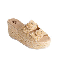 Load image into Gallery viewer, Eriwen Buckle Wedge in Cream
