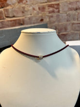 Load image into Gallery viewer, Maroon Beaded Necklace with Charm
