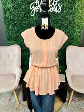 Load image into Gallery viewer, Darling Heart Peplum Blouse
