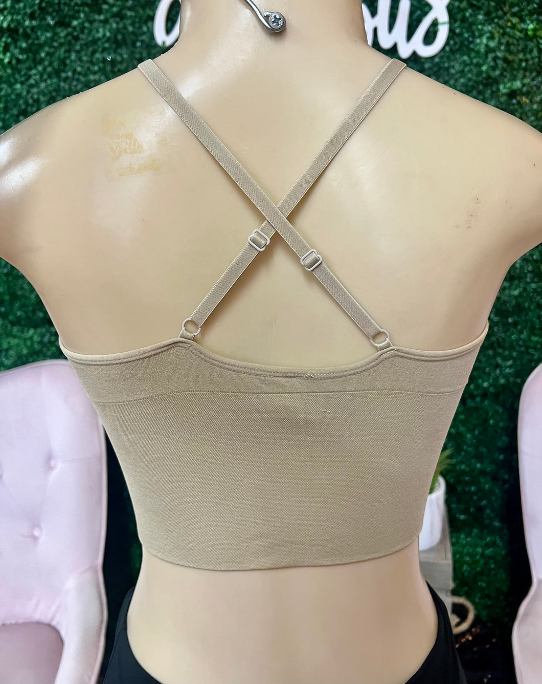 Get Active Nude Cropped Cami Bralette