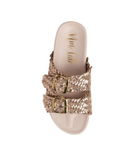 Load image into Gallery viewer, Intertwine Dual Woven Strap Slide in Champagne
