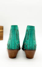 Load image into Gallery viewer, Kickin&#39; Booties in Turquoise Suede
