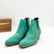 Load image into Gallery viewer, Kickin&#39; Booties in Turquoise Suede
