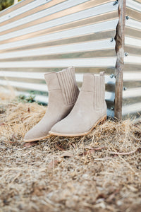 Leonor Suede Ankle Boot in Taupe