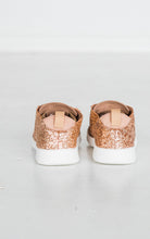 Load image into Gallery viewer, Mayo Glitter Sneaker in Rose Gold
