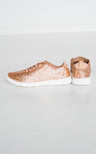 Load image into Gallery viewer, Mayo Glitter Sneaker in Rose Gold
