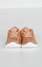 Load image into Gallery viewer, Mayo Glitter Sneaker in Rose Gold
