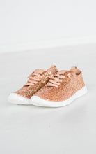 Load image into Gallery viewer, Mayo Glitter Sneaker in Rose Gold
