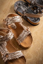 Load image into Gallery viewer, River Dance Woven Sandal in Pewter
