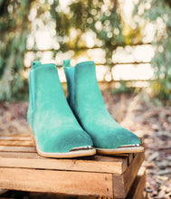 Load image into Gallery viewer, Wylie Suede Ankle Boot in Teal
