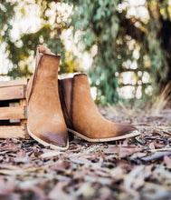 Load image into Gallery viewer, Wylie Suede Ankle Boot in Tan
