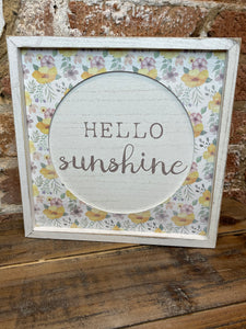 Hello Sunshine Wooden Sign