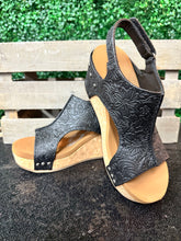 Load image into Gallery viewer, Liberty Tooled Black Studded Wedge by Very G
