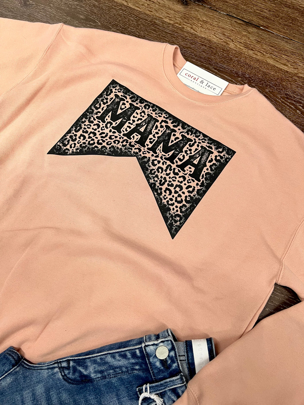 Mama Cheetah Graphic Sweatshirt