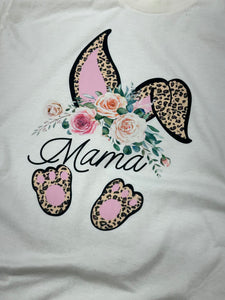 Easter Mama Leopard Graphic T-Shirt