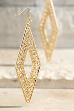 Load image into Gallery viewer, Metal Diamond Shape Earrings
