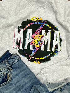 Tie Dye Leopard Mama Graphic Sweatshirt