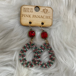 Pink Panache Red Triple Teardrop Earrings