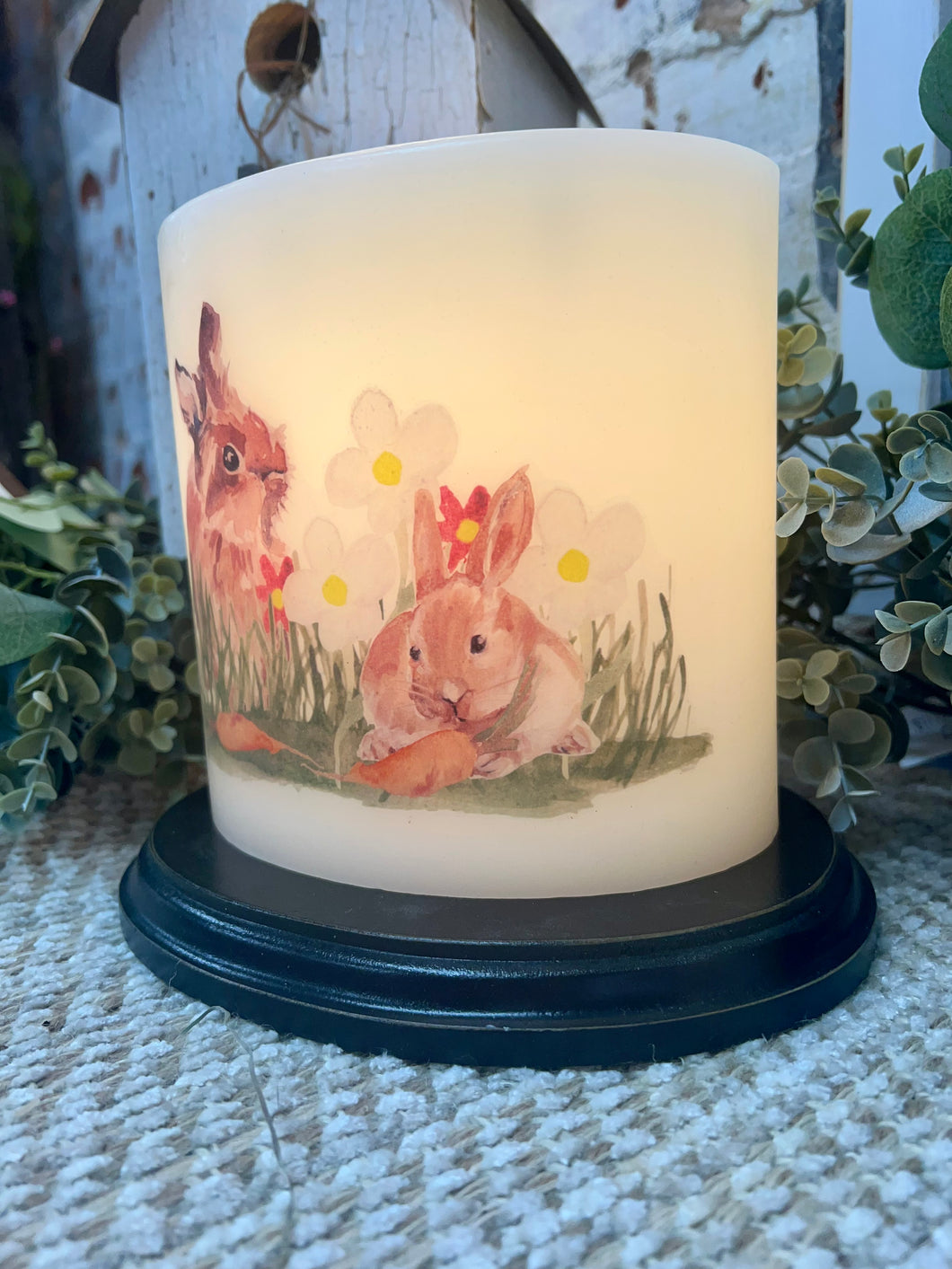 Bunnies Oval Candle Sleeve