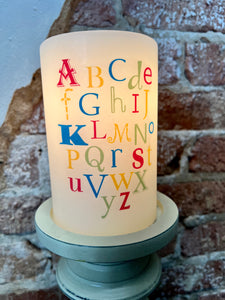 Alphabet Candle Sleeve