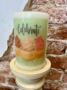 Celebrate Cupcake Candle Sleeve