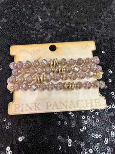 Taupe Pink Panache Bracelet Stack