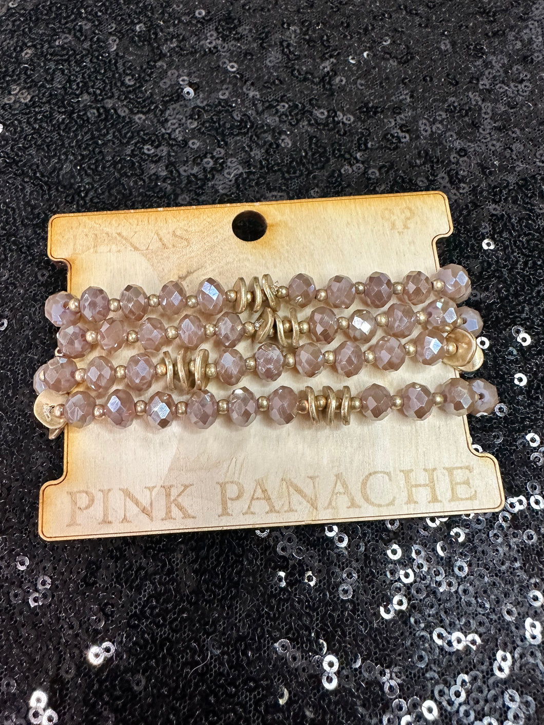 Taupe Pink Panache Bracelet Stack
