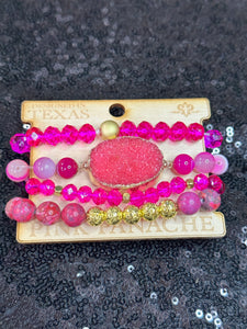 Wild Love Pink Panache Bracelet Stack