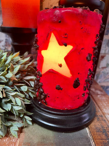 Raspberry Krunch Star Candle Sleeve