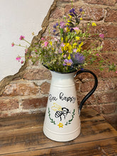 Load image into Gallery viewer, Bee Happy Enamel Pitcher
