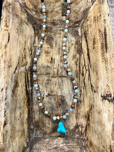 Turquoise and Beaded Necklace
