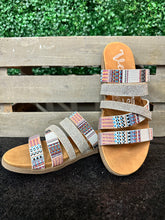Load image into Gallery viewer, Ginger Cream Multi Color Rhinestone Sandal by Very G
